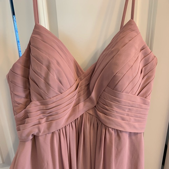 Dusty Rose Azazie Size 12 Bridesmaid Dress - Picture 2 of 7